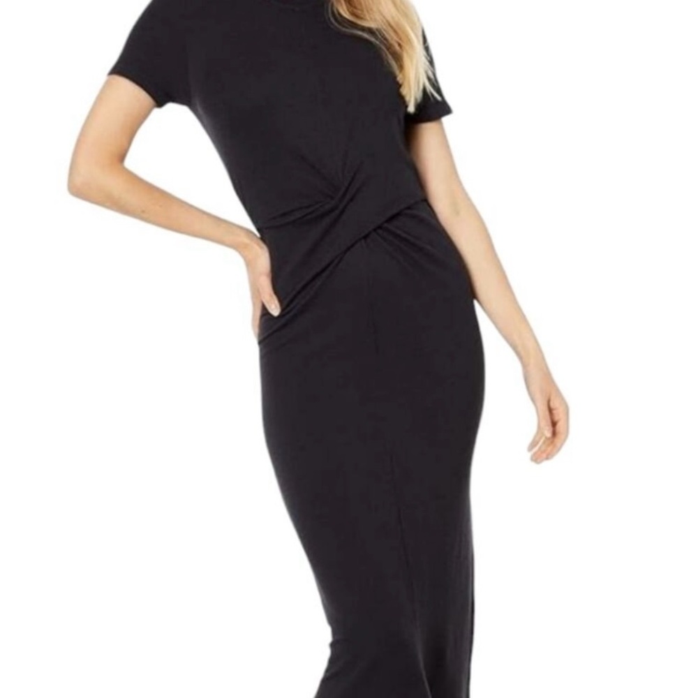 Monrow Black Midi Dress